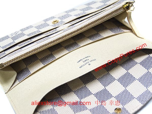 ルイヴィトン　財布　ダミエアズール　ファスナー長札　長財布　ポルトフォイユエミリー　N63021